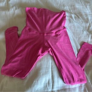 Pink Beyond the Bump Cropped Leggings